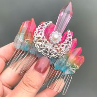 Glam Crown Crystal Handmade Inlay Rhinestones Insert Comb sku image 11