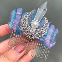 Glam Crown Crystal Handmade Inlay Rhinestones Insert Comb sku image 13
