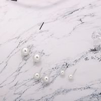 Style Simple Géométrique Perle Artificielle Femmes Boucles D'oreilles 1 Paire main image 4