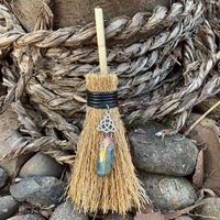 Car Pendant Witch Mini Broom Shaped Pendant Accessories Hanging Decorations main image 4