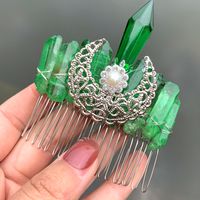 Glam Crown Crystal Handmade Inlay Rhinestones Insert Comb sku image 14