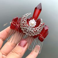 Glam Crown Crystal Handmade Inlay Rhinestones Insert Comb sku image 12