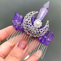 Glam Crown Crystal Handmade Inlay Rhinestones Insert Comb sku image 17