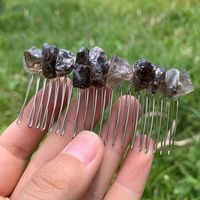 Retro Geometric Natural Crystal Handmade Hair Combs sku image 12