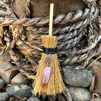 Car Pendant Witch Mini Broom Shaped Pendant Accessories Hanging Decorations sku image 3