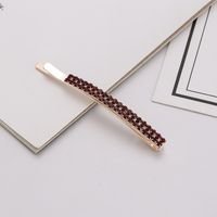 Fashion Solid Color Rhinestone Plating Inlay Hair Clip 1 Piece sku image 8