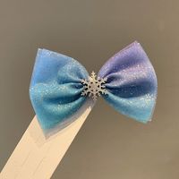 Cute Bow Knot Snowflake Cloth Net Yarn Inlay Rhinestones Hair Clip 1 Piece sku image 6