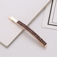 Fashion Solid Color Rhinestone Plating Inlay Hair Clip 1 Piece sku image 2