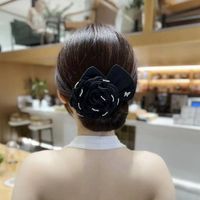 Fashion Flower Cloth Flowers Artificial Gemstones Hair Clip sku image 14