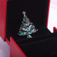 Cartoon Style Christmas Hat Christmas Tree Christmas Socks Alloy Plating Artificial Diamond Women's Brooches sku image 2
