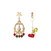 Fashion Christmas Tree Santa Claus Snowflake Alloy Stoving Varnish Plating Women's Drop Earrings 1 Pair main image 3