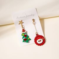 Fashion Christmas Tree Santa Claus Snowflake Alloy Stoving Varnish Plating Women's Drop Earrings 1 Pair main image 9