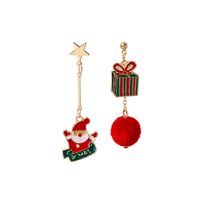 Fashion Christmas Tree Santa Claus Snowflake Alloy Stoving Varnish Plating Women's Drop Earrings 1 Pair main image 4