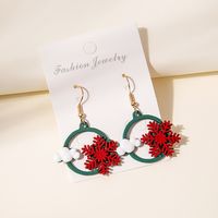 Fashion Christmas Tree Santa Claus Snowflake Alloy Stoving Varnish Plating Women's Drop Earrings 1 Pair main image 6