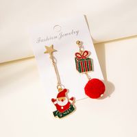 Fashion Christmas Tree Santa Claus Snowflake Alloy Stoving Varnish Plating Women's Drop Earrings 1 Pair sku image 4