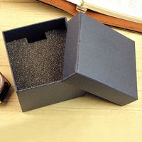 Watch Gift Box Paper Box Rectangular Watch Box Long Black Watch Box In Stock Wholesale Packing Box Carton Paper Box sku image 3