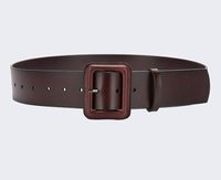 Casual Solid Color Leather Buckle Women's Leather Belts 1 Piece sku image 2