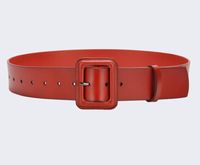 Casual Solid Color Leather Buckle Women's Leather Belts 1 Piece sku image 11