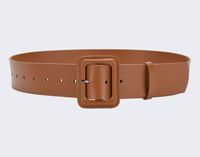 Casual Solid Color Leather Buckle Women's Leather Belts 1 Piece sku image 12