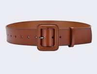 Casual Solid Color Leather Buckle Women's Leather Belts 1 Piece sku image 15