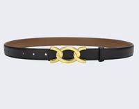 Basic Solid Color Leather Buckle Women's Leather Belts 1 Piece sku image 1