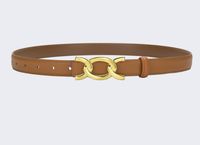 Basic Solid Color Leather Buckle Women's Leather Belts 1 Piece sku image 2