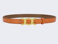 Basic Solid Color Leather Buckle Women's Leather Belts 1 Piece sku image 3