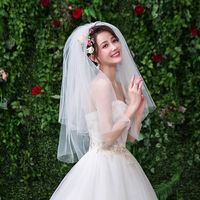 Simple Style Solid Color Gauze Bridal Headwear 1 Piece main image 6