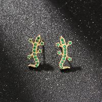 Fashion Bird Copper Plating Zircon Ear Studs 1 Pair sku image 1