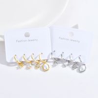 Fashion Bow Knot Copper Inlay Zircon Dangling Earrings 2 Pairs main image 1