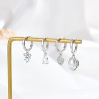Fashion Bow Knot Copper Inlay Zircon Dangling Earrings 2 Pairs main image 2