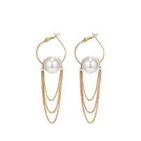Retro Tassel Alloy Plating Artificial Pearls Women's Dangling Earrings 1 Pair main image 3