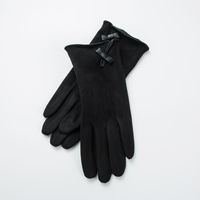 Women's Fashion Bow Knot Faux Suede Gloves 1 Pair main image 2