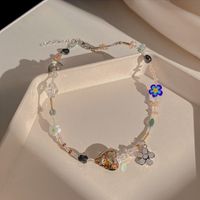 Fashion Heart Shape Resin Beaded Women's Necklace 1 Piece sku image 1