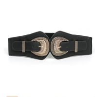 Fashion Stripe Pu Leather Alloy Women's Leather Belts 1 Piece sku image 1