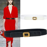 Casual Rectangle Alloy Elastic Band Women's Woven Belts 1 Piece main image 4