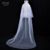 أزياء العروس لؤلؤة زائدة طبقة واحدة الحجاب الزفاف الحجاب sku image 10