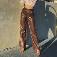 Women's Daily Fashion Solid Color Full Length Pocket Wide Leg Pants main image 6