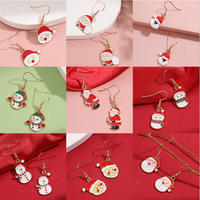 Cute Santa Claus Alloy Enamel Women's Drop Earrings 1 Pair main image 1