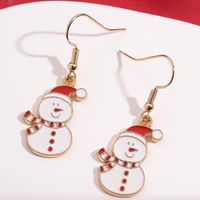 Cute Santa Claus Alloy Enamel Women's Drop Earrings 1 Pair main image 5