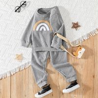 Casual Geometric Polyester Boys Clothing Sets main image 1