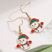 Niedliche Weihnachtsmann-legierung Emaille Damen Ohrringe 1 Paar sku image 7