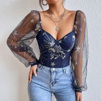 Women's Blouse Long Sleeve Blouses Embroidery Fashion Star main image 5