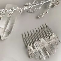 Fashion Geometric Natural Crystal Handmade Hair Combs Earrings main image 3