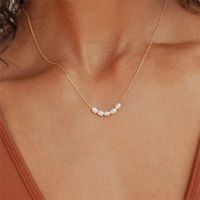 Einfacher Stil Geometrisch Rostfreier Stahl Perlen Halskette 1 Stück main image 1