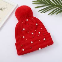 Women's Simple Style Solid Color Pearl Crimping Wool Cap sku image 11