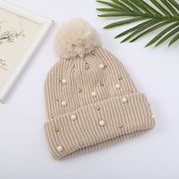 Women's Simple Style Solid Color Pearl Crimping Wool Cap sku image 14