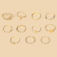 Retro Round Star Heart Shape Alloy Women's Rings 1 Set main image 5