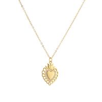 Simple Style Heart Shape Copper Zircon Pendant Necklace In Bulk main image 3