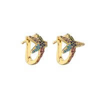 1 Pair Elegant Streetwear Cross Plating Inlay Copper Zircon Gold Plated Ear Studs sku image 17